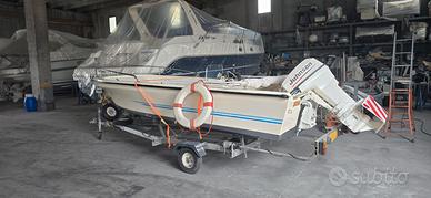 Barca open 460 Willy Boat con motore e carrello
