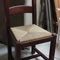 27 sedie in rovere con impagliatura h110cm
