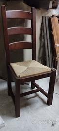 27 sedie in rovere con impagliatura h110cm