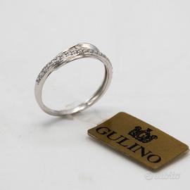 ANELLO IN ORO BIANCO 18 KT E ZIRCONI E.933