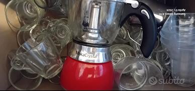 caffettiera bialetti moka crystal - 6 tazzine vetr