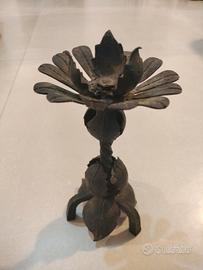 Candelabro vintage ferro battuto 
