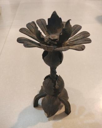 Candelabro vintage ferro battuto 