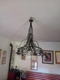 lampadari in ferro battuto realizzati a mano 