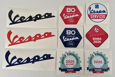collezione 9 adesivi vespa