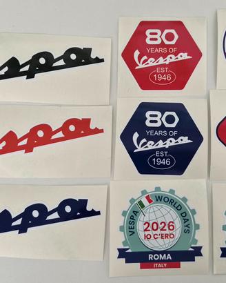 collezione 9 adesivi vespa