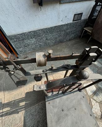 Bilancia bascula a stadera legno e ferro
