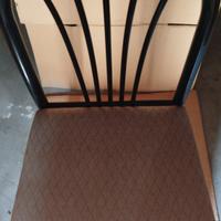 4 sedie laccate nero con sedile 