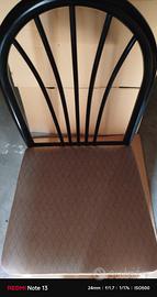 4 sedie laccate nero con sedile 