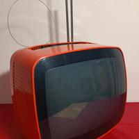 TV Vintage Indesit Arancione Design