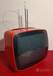 TV Vintage Indesit Arancione Design