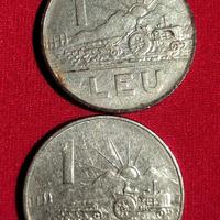 Leu Romania 2 monete da 1 anni 63/66