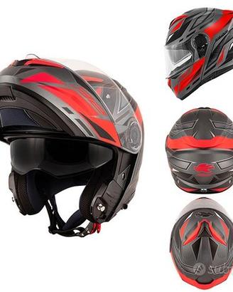 CASCO MODULARE MOTO SCOOTER KAPPA KV32 ROSSO OPACO