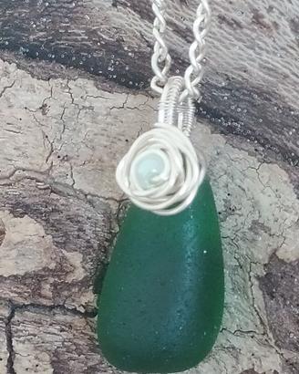 Collana Artigianale Vetro Marino Antico