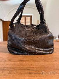 Borsa pitone marrone Silvano Biagini