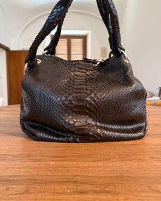 Borsa pitone marrone Silvano Biagini