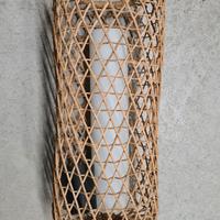 lampadario in vimini