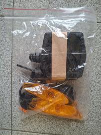 NUOVO set pedali flat metallo, catarifrangenti MTB