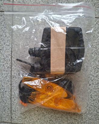 NUOVO set pedali flat metallo, catarifrangenti MTB