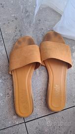 sandali ciabatta 40 fascia donna giallo infradito 