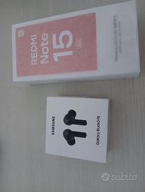 Redmi Notte 15  5g cufie samsung galaxy buds3 FE