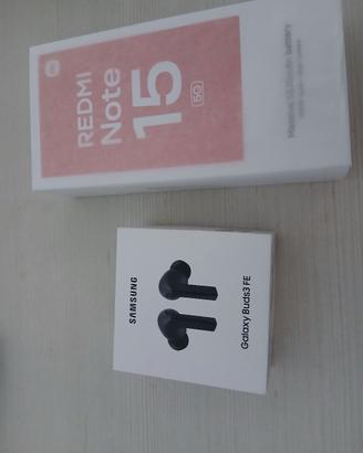 Redmi Notte 15  5g cufie samsung galaxy buds3 FE