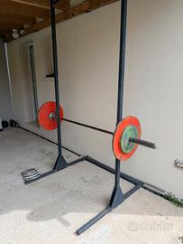 rack palestra + pesi
