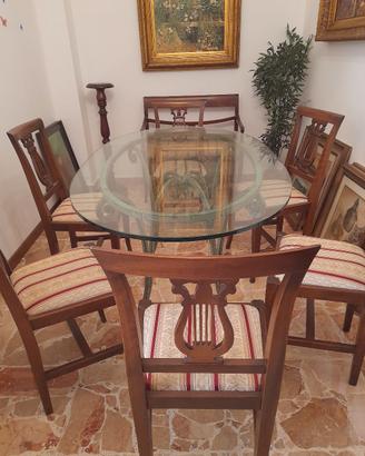 Tavolo ovale in vetro