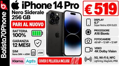 Apple iPhone 14 Pro Nero Siderale 256 GB