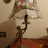 Abat-jour stile liberty con paralume in madreperla