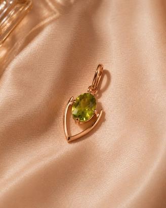 Pendente oro rosa 14k e peridoto naturale