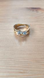 Anello pandora in argento, placcato oro,