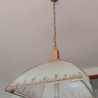 Lampadario a lanterna svasata anni '70/'80
