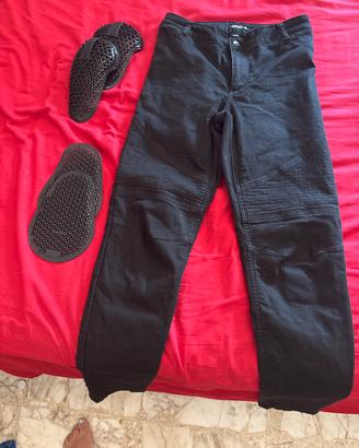 Pantaloni da moto + protezioni