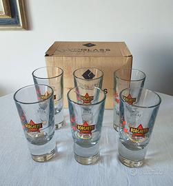 Borghetti set 6 bicchieri, con la scatola, nuovi