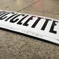 insegna targa smaltata bombata biciclette