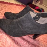 Stivaletti tronchetto con tacchi 8cm in cuoio Geox