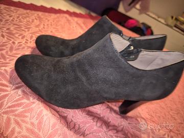 Stivaletti tronchetto con tacchi 8cm in cuoio Geox