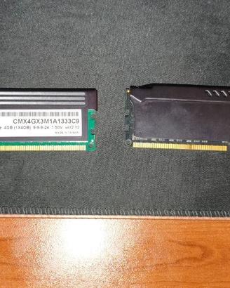 Banchi RAM DDR3 4GB e DDR3L 8GB