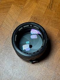 Canon FD 85 1.8 con paraluce nFD
