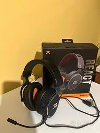 Fnatic React cuffie gaming microfono cablate jack