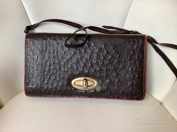 Borsa vintage pelle struzzo