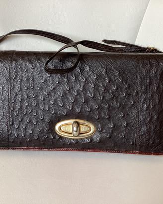Borsa vintage pelle struzzo