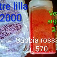 Pietrine sabbia e vetri colorati per decorazioni 