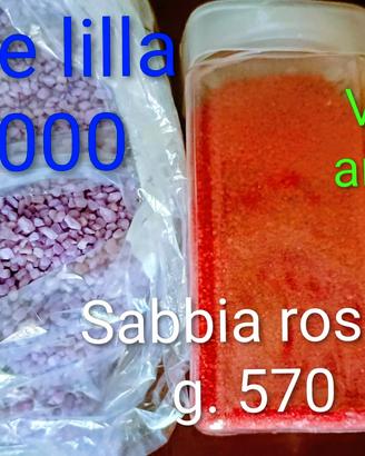 Pietrine sabbia e vetri colorati per decorazioni 