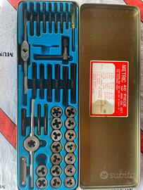 Set maschi e filiere metriche 40 pezzi filettatura