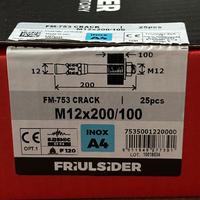 Tasselli FM-753 CRACK M12x200mm - 25pz INOX A4