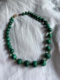 Collana in malachite