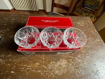 12 coppette cristallo RCR anni 60/70 ami usate