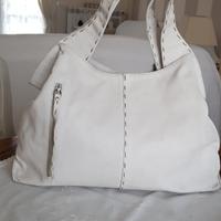 Borsa pelle bianca